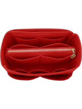 Felt Purse Organizer Insert - Tote Bag Shaper with 5 Sizes & Zipper Dividers